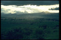 032016 City In Desert Valley, Dark Clouds A4 Photo Print