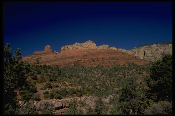 032029 Red Steamboat Rock, Arizona A4 Photo Print