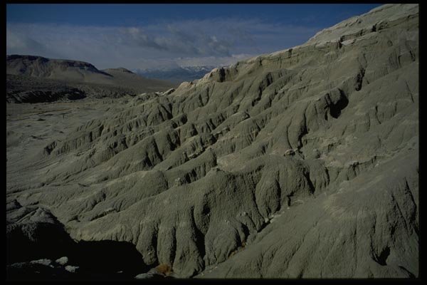 032044 Fluted Effect Of Eroded Hillside A4 Photo Print