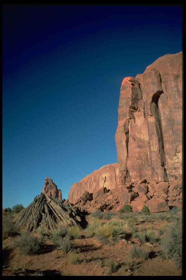 032054 Indian Hogan Near Red Buttes A4 Photo Print