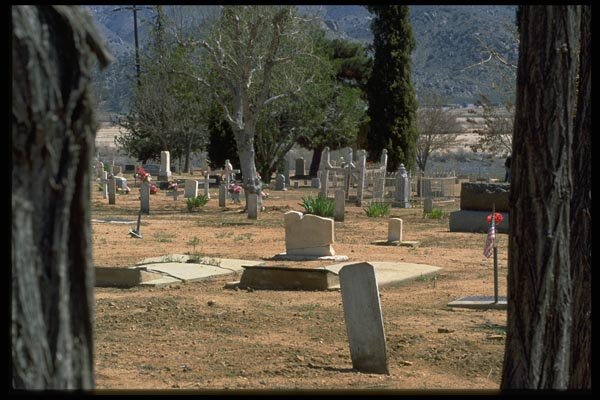 032055 Desert Cemetery A4 Photo Print