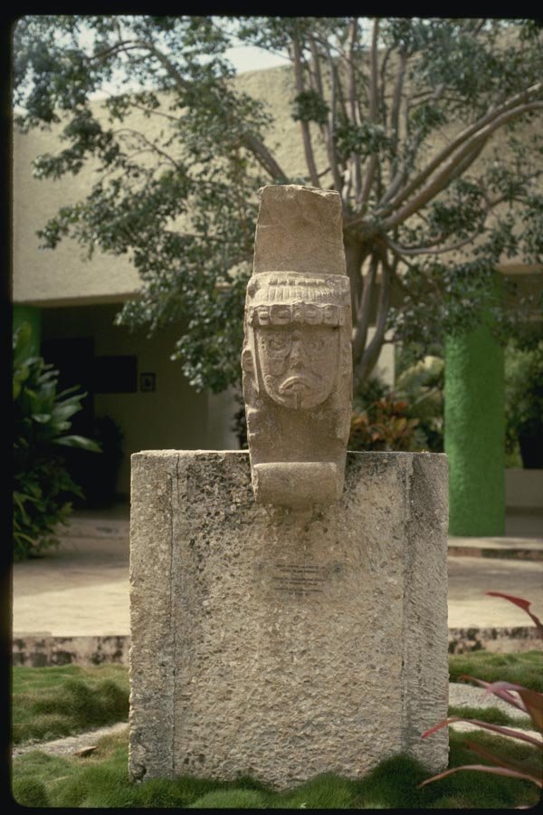 033000 Human Head In Serpent Form, 1000 AD, Uxmal A4 Photo Print