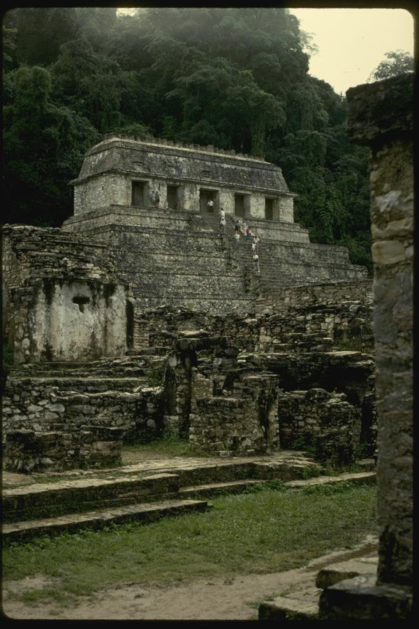 033016 Pyramid With Tomb Of Pacal, Mayan, Palenque A4 Photo Print