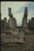 033025 Chac Mool With Columns In Temple Of Warriors, Chichen Itza A4 Photo Print