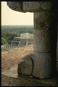 033046 Detailed View Of Top Of El Castillo A4 Photo Print