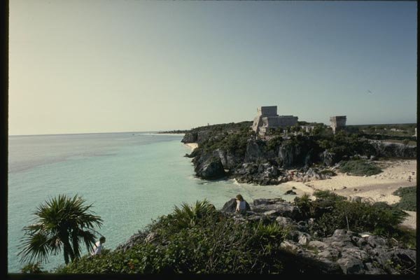 033049 El Castillo Of Tulum A4 Photo Print