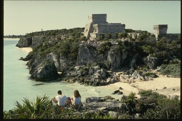 033050 Mayan Ruins, 900 AD, Tulum A4 Photo Print
