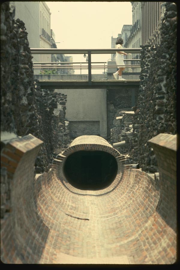 033074 Drainage Pipe At Templo Mayor, Mexico City A4 Photo Print