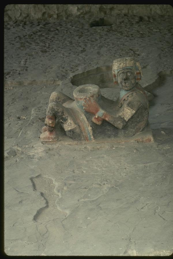 033075 Painted Sculpture Image Of Chac Mool A4 Photo Print