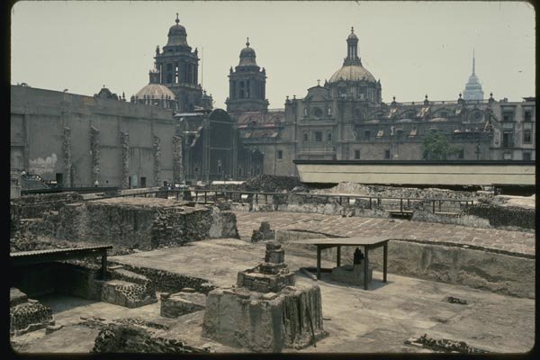 033079 Covered Excavations Of Aztec Site, Mexico City A4 Photo Print