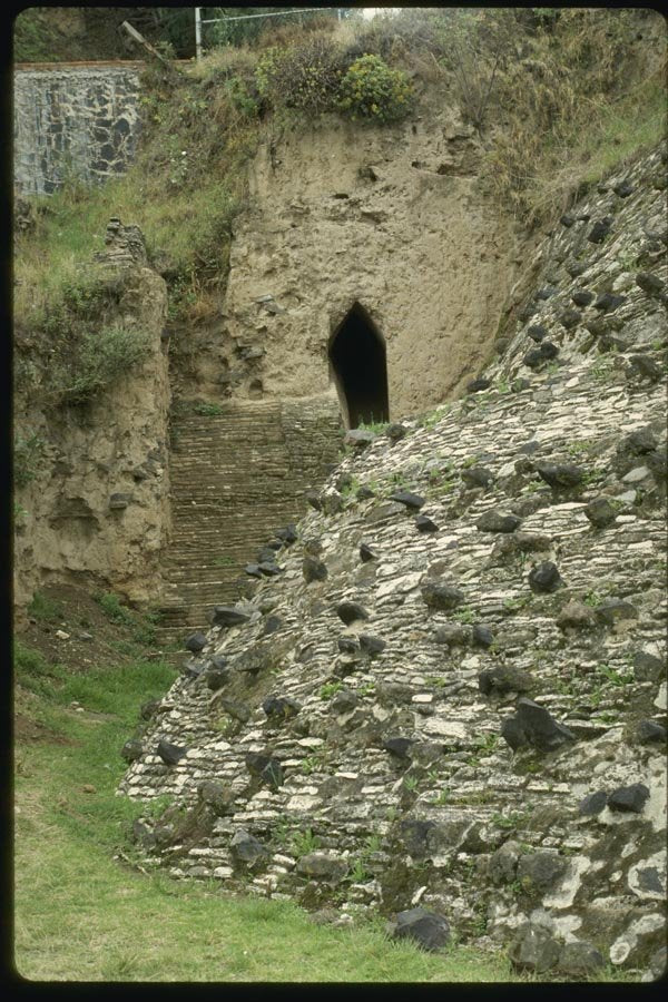 033082 Tunnel To Pyramid Remains At Cholula A4 Photo Print