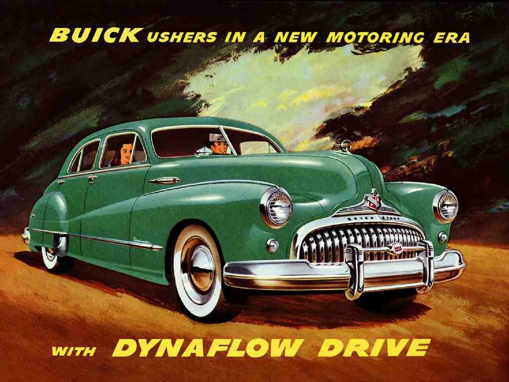 035 Buick 1948 Vintage A4 Photo Print