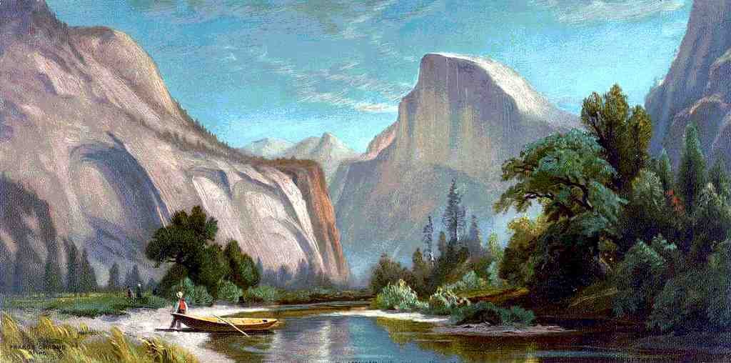 035 Domes Of Yosemite Vintage A4 Photo Print