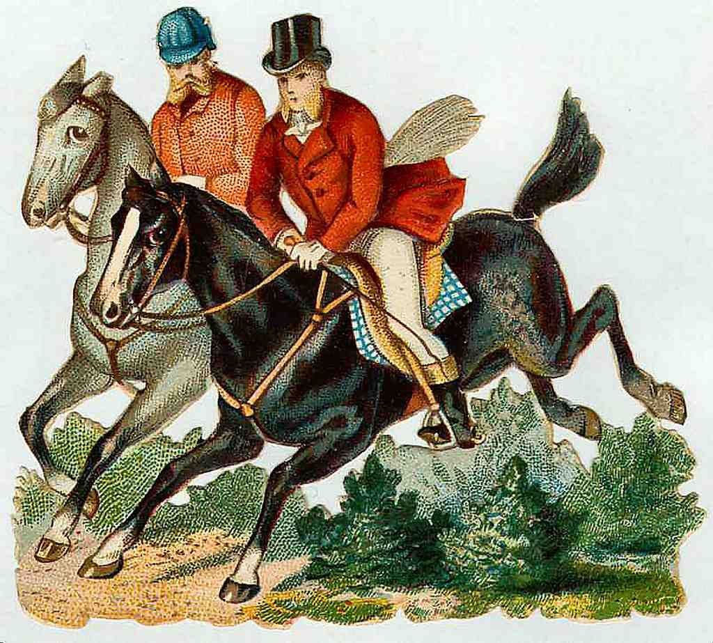 035 Jumping Vintage A4 Photo Print