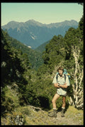 036008 Tramping In Tasman Mountains, South Islands A4 Photo Print