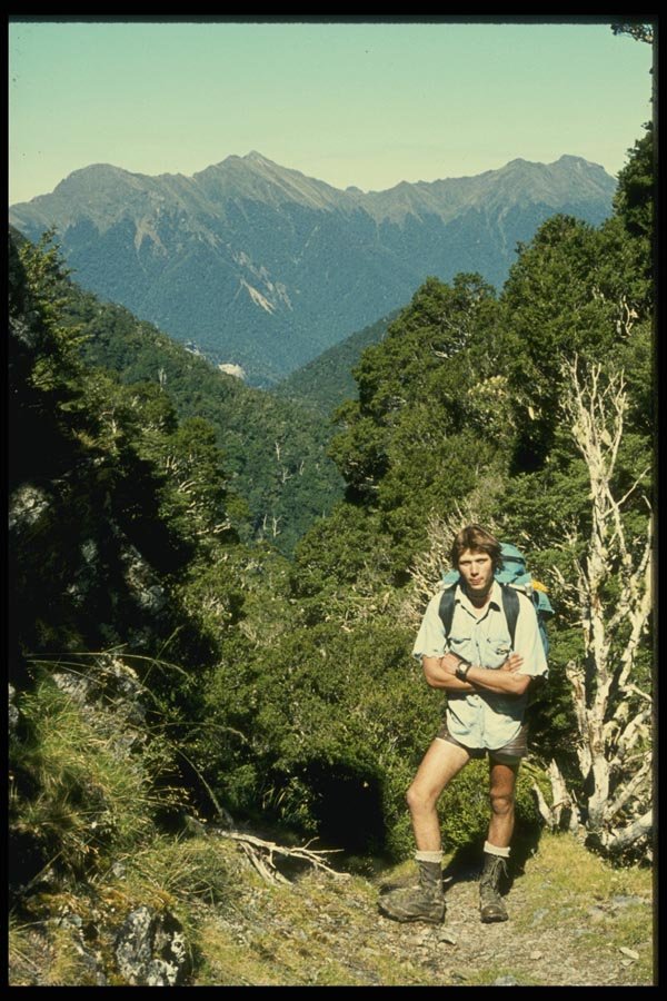036008 Tramping In Tasman Mountains, South Islands A4 Photo Print