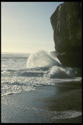 036074 Surf Breaking On Cliff, Punakaiki, South Island A4 Photo Print