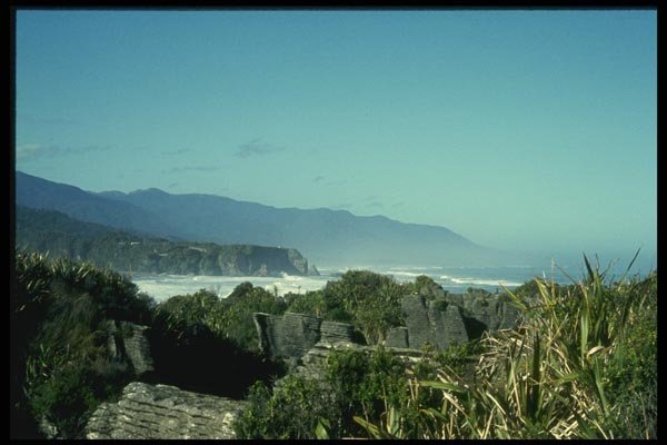 036075 Pancake Rocks, Punakaiki, South Island A4 Photo Print