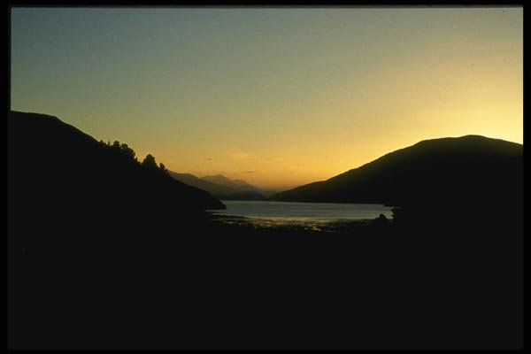 036077 Sunset, Kenepuru Sound, South Island A4 Photo Print