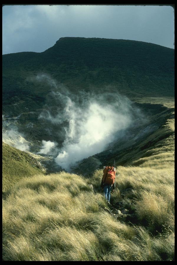 036084 Hiking To Hot Springs, Tongariro National Park A4 Photo Print