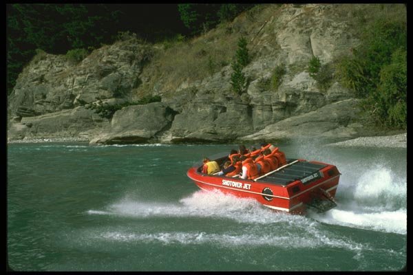 036163 Shotover Jet, Queenstown A4 Photo Print