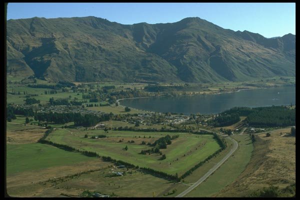036169 View Of Wanaka From Mt. Iron A4 Photo Print