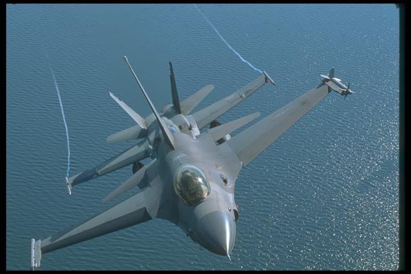 037019 F 16 With F 18 In Trail A4 Photo Print