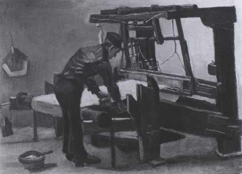 038 Weaver Standing In Front Of A Loom Nuenen 1884 A4 Photo Print