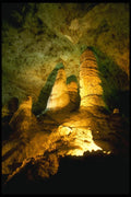 038028 Lighted Interior Of Carlsbad Caverns National Park A4 Photo Print