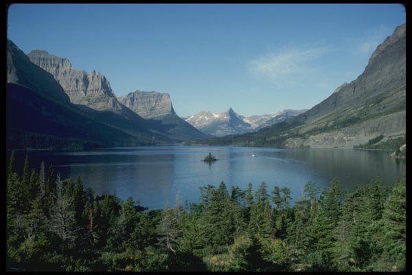 038034 St. Mary Lake Glacier National Park A4 Photo Print