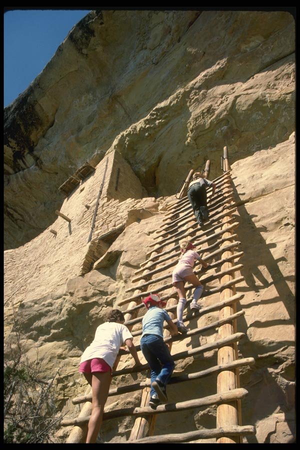 038059 Ladder To Balcony House Mesa Verde National Park A4 Photo Print