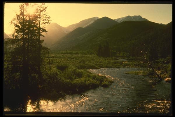 038079 Falls River Rocky Mountain National Park A4 Photo Print