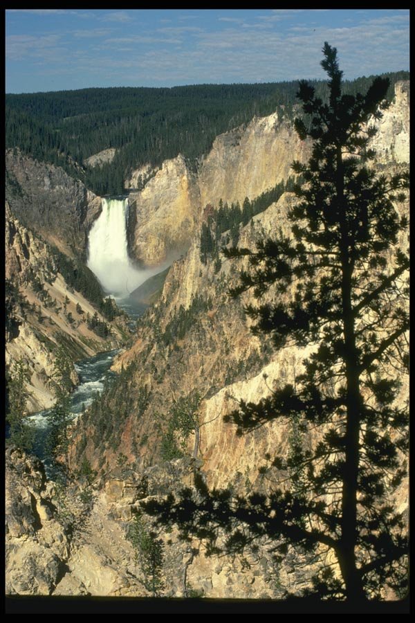 038086 Yellowstone Falls Yellowstone National Park A4 Photo Print