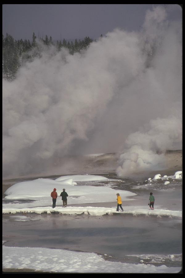 038089 Norris Basin Yellowstone National Park A4 Photo Print