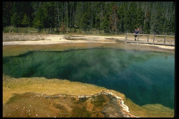 038093 Biscuit Basin Hot Springs Yellowstone National Park A4 Photo Print