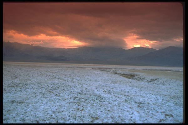 039071 Sunset, Salt And Borate Flats A4 Photo Print