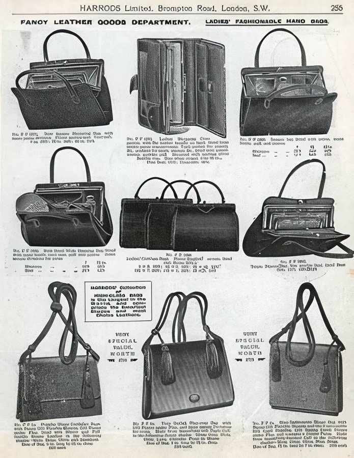 04 Harrods Handbags Vintage Advert A4 Photo Print