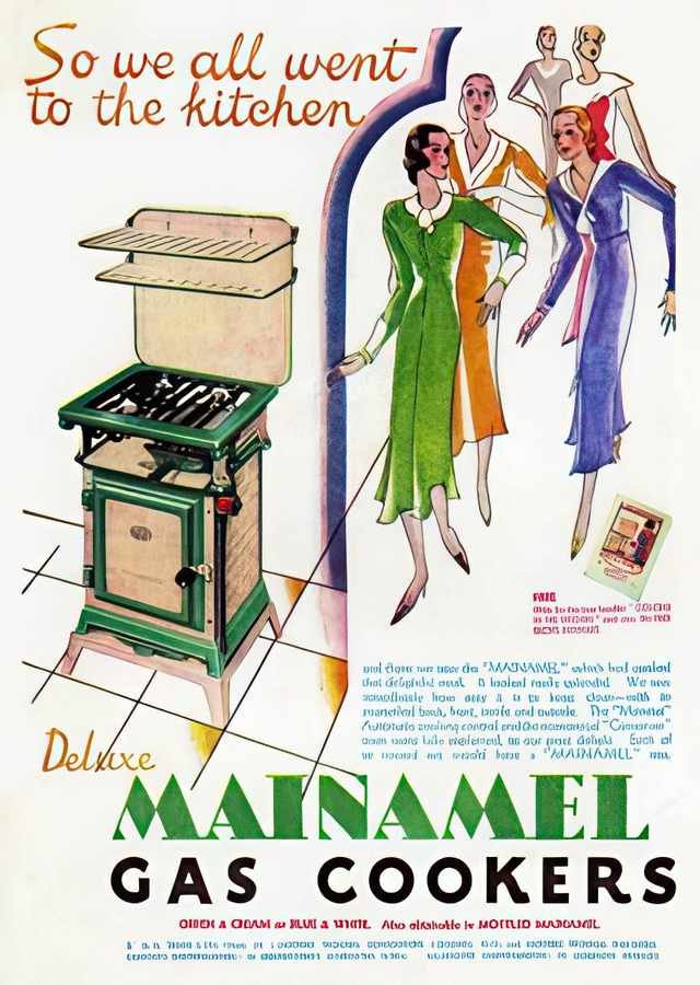 04 Mainamel Cookers Vintage Advert A4 Photo Print