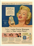 04 marilyn monroe lustre creme shampoo 1950s 2 Vintage Advert A4 Photo Print