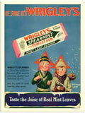 04 wrigleys chewing gum 1920s winter 2 Vintage Advert A4 Photo Print