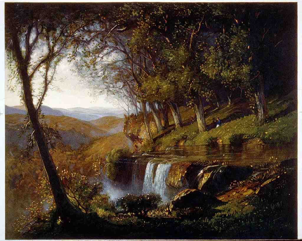 040 Falling Spring Vintage A4 Photo Print