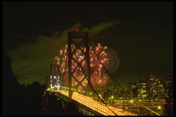 040000 San Francisco Oakland Bay Bridge A4 Photo Print