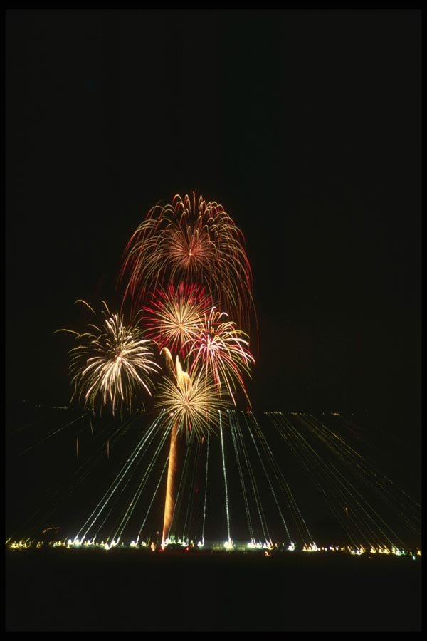 040027 Fireworks Midway A4 Photo Print