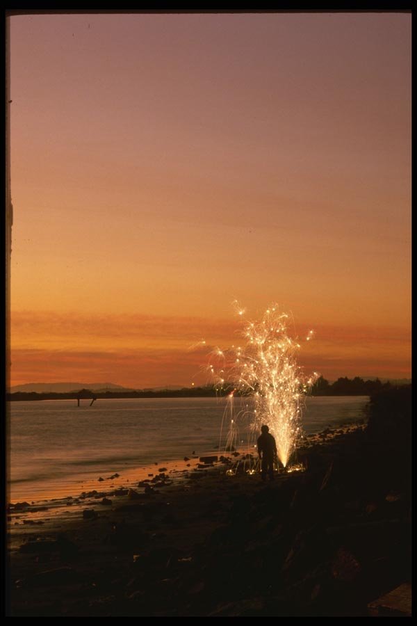 040085 Beach In Sunset A4 Photo Print