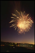 040086 White Burst Over Oakland Hills A4 Photo Print