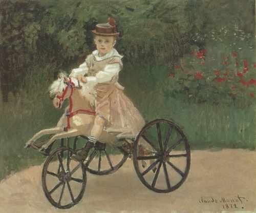 041 Jean Monet On His Horse Tricycle 1872 A4 Photo Print