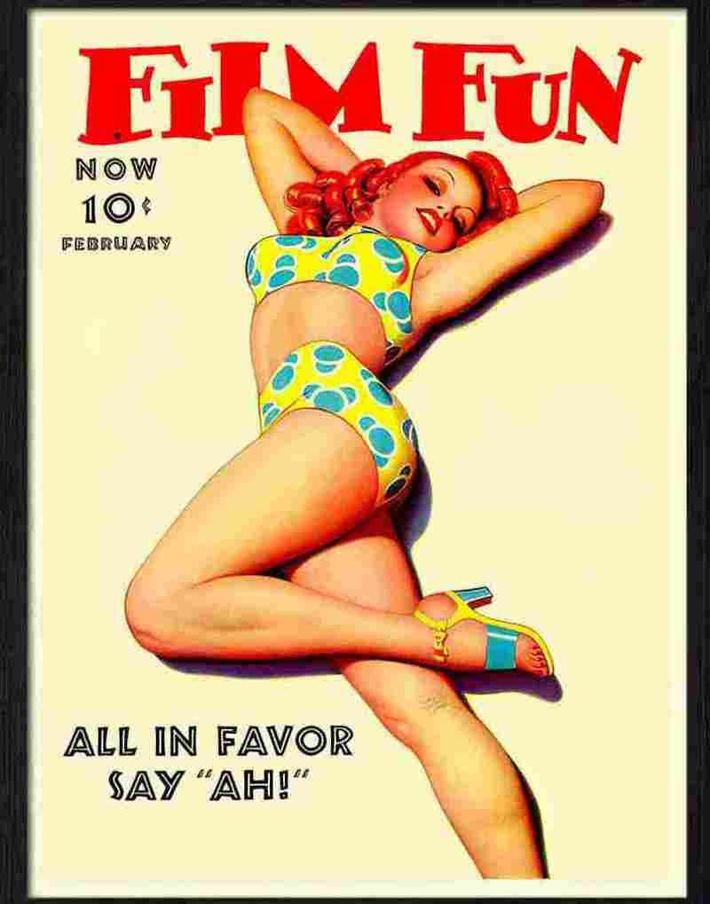 041 film fun glamour magazine cover Advert A4 Photo Print