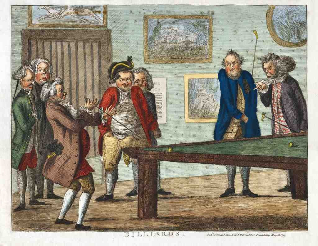 042 Billiards 1799 Vintage A4 Photo Print