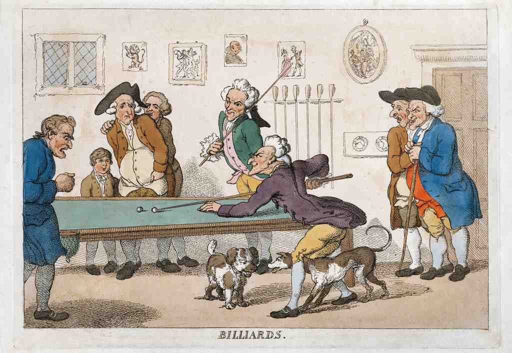 043 Billiards 2 Vintage A4 Photo Print