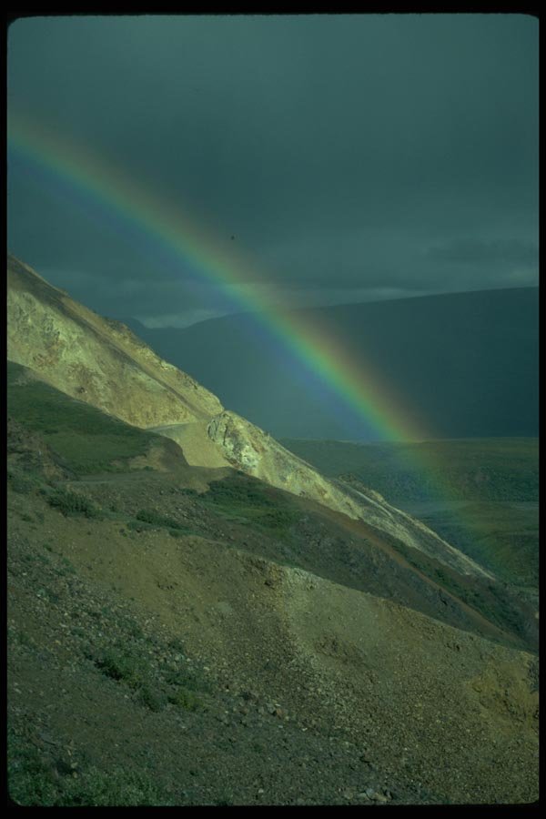 044031 Rainbow On Mountain Side, Polychrome Park A4 Photo Print